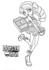 coloriage monster high lagoona blue en tenue d ete